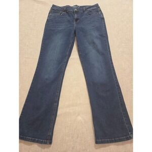 M Jeans by Maurices Womens 14 Reg Mid Rise Bootcut Dark Wash Stretch Denim